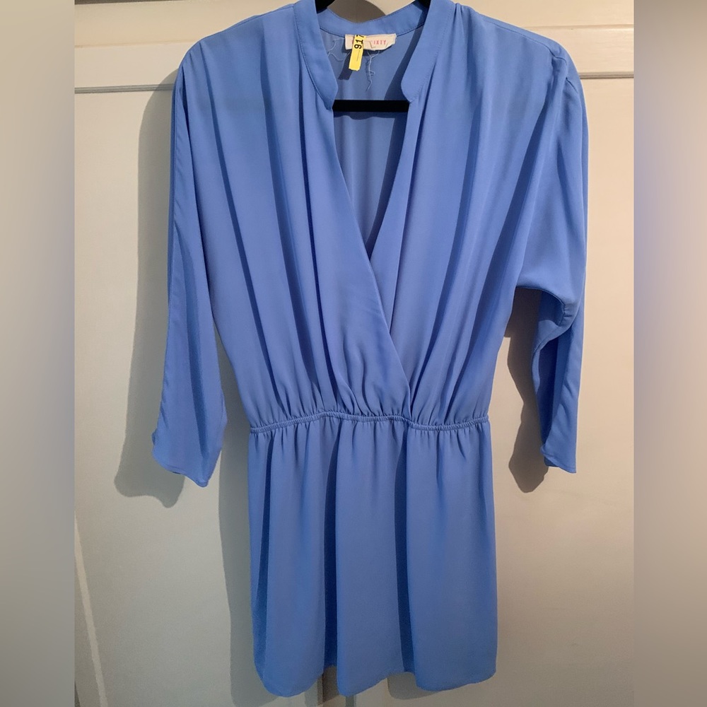Eight Sixty elastic-waist Periwinkle mini dress